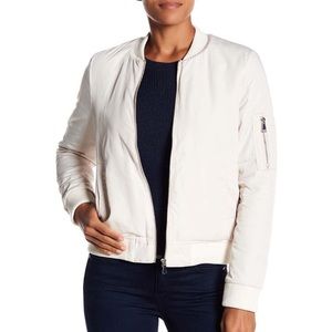 NWT Love Token Faux Fur Lined Bomber Jacket, Champagne